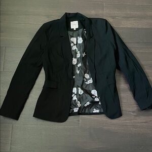 Candie's Black Blazer with Floral Interior